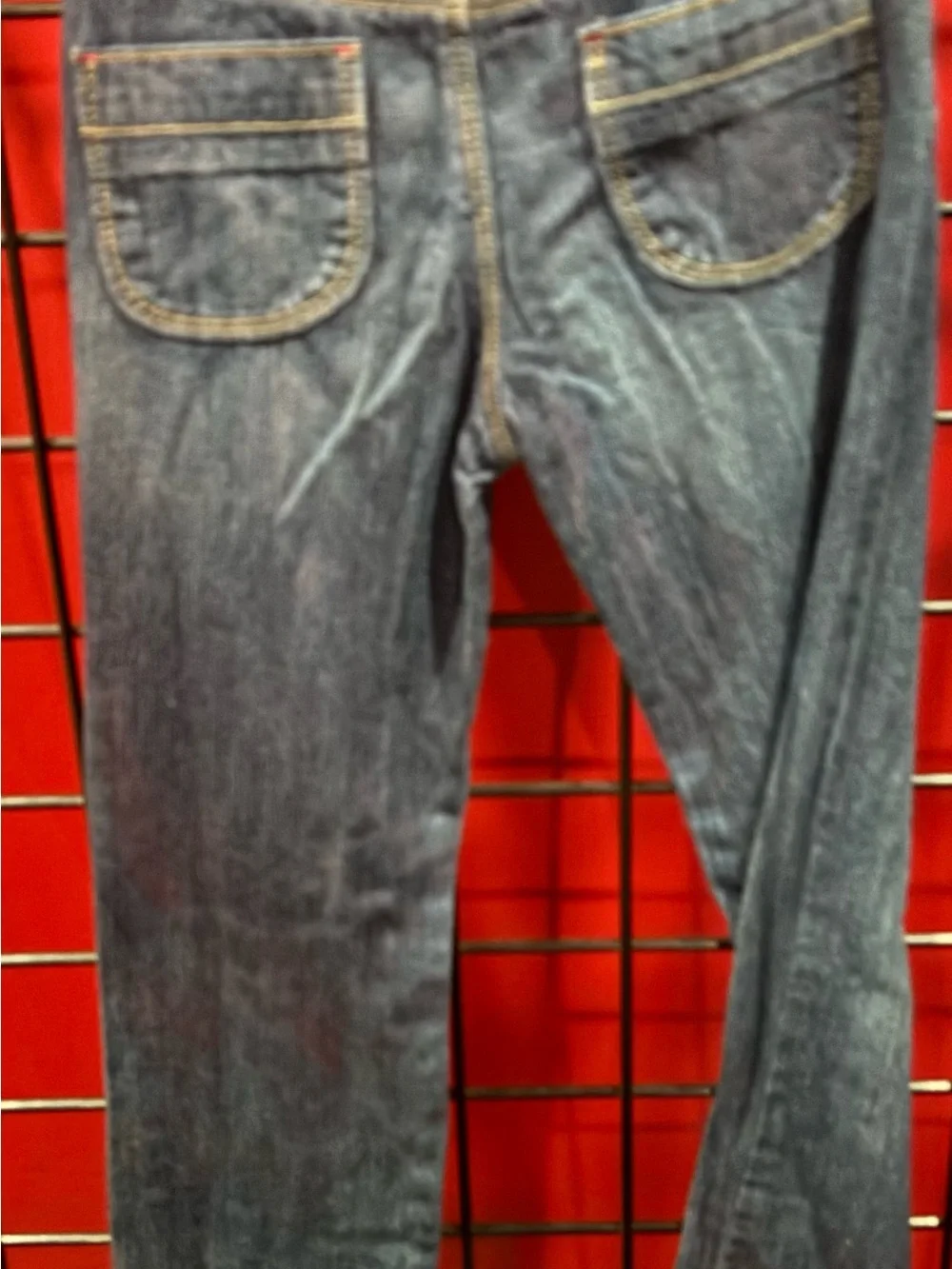 Gymboree Dark Blue Denim Jeans with Pink Stitching Detail(Sz8)